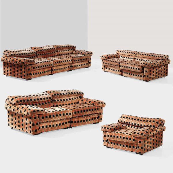 AFRA E TOBIA SCARPA : Salotto mod. Erasmo  - Asta Design - Associazione Nazionale - Case d'Asta italiane