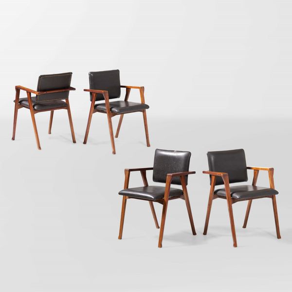 FRANCO ALBINI : Quattro sedie mod. Luisa  - Asta Design - Associazione Nazionale - Case d'Asta italiane