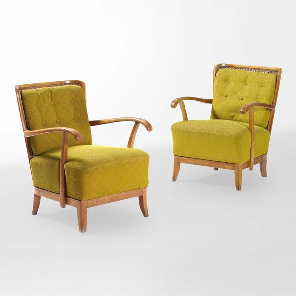 Paolo Buffa, Attribuito a : Due poltrone  - Asta Design - Associazione Nazionale - Case d'Asta italiane