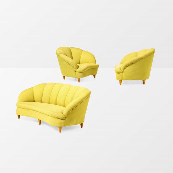 Salotto composto da divano e due poltrone  - Asta Design - Associazione Nazionale - Case d'Asta italiane