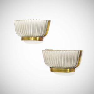 SEGUSO : Coppia di lampade a parete  - Asta Design - Associazione Nazionale - Case d'Asta italiane