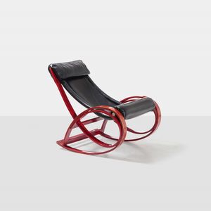 GAE AULENTI - Poltrona a dondolo mod. Sgarsul