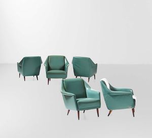 Carlo De Carli - Cinque poltrone mod. 802
