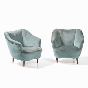 GIO PONTI - Coppia di poltrone