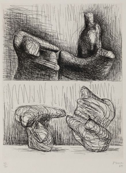 Henry Moore : Two pieces reclining  - Asta Fotografia e multipli d'artista - Associazione Nazionale - Case d'Asta italiane