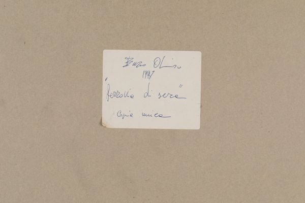 Enzo Obiso : Ferrovia di sera  - Asta Fotografia e multipli d'artista - Associazione Nazionale - Case d'Asta italiane