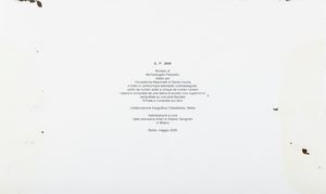 MICHELANGELO PISTOLETTO : S.P.  - Asta Fotografia e multipli d'artista - Associazione Nazionale - Case d'Asta italiane