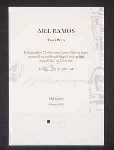 MEL RAMOS : Pucci Pants  - Asta Fotografia e multipli d'artista - Associazione Nazionale - Case d'Asta italiane