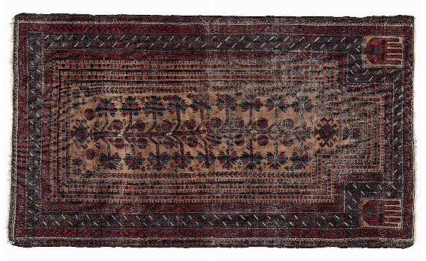 Tappeto Baluci, Persia fine XIX - inizio XX secolo  - Asta Tappeti Antichi - Associazione Nazionale - Case d'Asta italiane