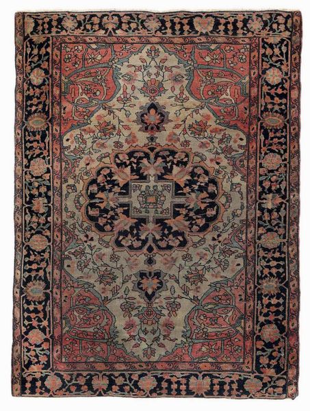 Tappeto Sarouk, Persia fine XIX inizio XX secolo  - Asta Tappeti Antichi - Associazione Nazionale - Case d'Asta italiane