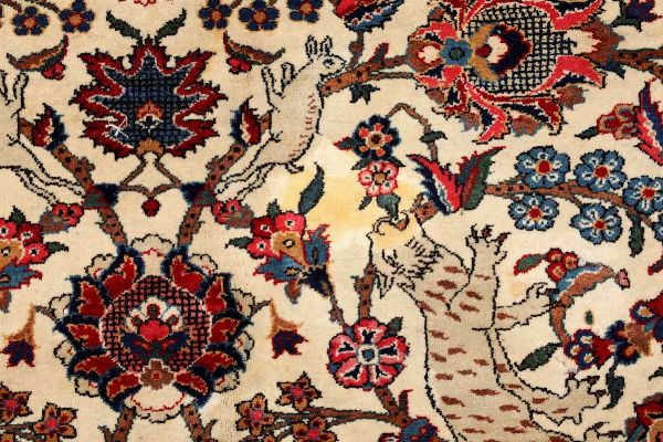 Particolare tappeto Kashan, Persia inizio XX secolo  - Asta Tappeti Antichi - Associazione Nazionale - Case d'Asta italiane