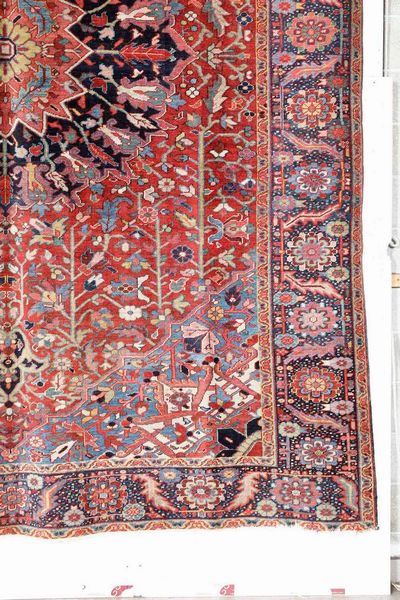 Tappeto Heritz, nord ovest Persia fine XIX inizio XX secolo  - Asta Tappeti Antichi - Associazione Nazionale - Case d'Asta italiane