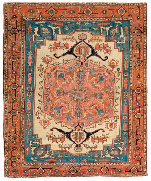 Tappeto Serapi, nord ovest Persia, fine XIX secolo  - Asta Tappeti Antichi - Associazione Nazionale - Case d'Asta italiane