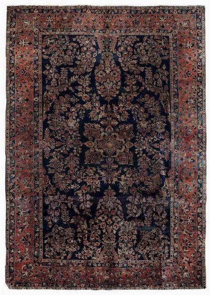 Tappeto Saruk, Persia fine XIX inizio XX secolo  - Asta Tappeti Antichi - Associazione Nazionale - Case d'Asta italiane