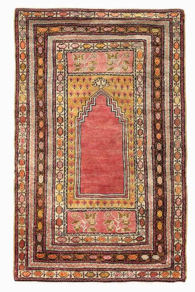 Preghiera Kirsheir, Anatolia inizio XX secolo  - Asta Tappeti Antichi - Associazione Nazionale - Case d'Asta italiane
