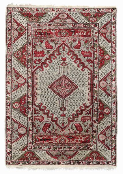 Tappeto Kiz GHiordes, Anatolia inizio XX secolo  - Asta Tappeti Antichi - Associazione Nazionale - Case d'Asta italiane