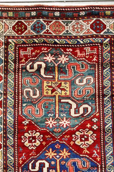 Tappeto Kazak Chondoresk, seconda met� XIX secolo  - Asta Tappeti Antichi - Associazione Nazionale - Case d'Asta italiane