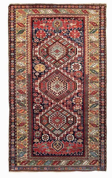 Tappeto Shirvan Gupba, Caucaso seconda met� XIX secolo  - Asta Tappeti Antichi - Associazione Nazionale - Case d'Asta italiane