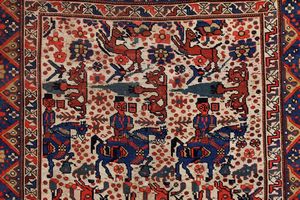 Tappeto Qashqai, sud Persia ultimo quarto XIX secolo  - Asta Tappeti Antichi - Associazione Nazionale - Case d'Asta italiane