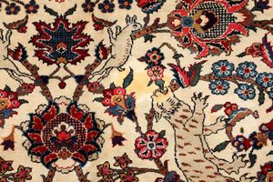 Particolare tappeto Kashan, Persia inizio XX secolo  - Asta Tappeti Antichi - Associazione Nazionale - Case d'Asta italiane