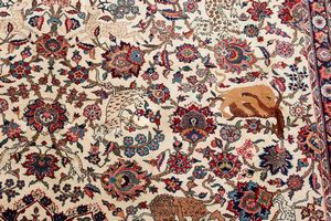 Particolare tappeto Kashan, Persia inizio XX secolo  - Asta Tappeti Antichi - Associazione Nazionale - Case d'Asta italiane