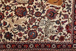 Particolare tappeto Kashan, Persia inizio XX secolo  - Asta Tappeti Antichi - Associazione Nazionale - Case d'Asta italiane
