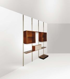 Due mobili componibili E22 con struttura in legno e metallo laccato.  - Asta Design - Associazione Nazionale - Case d'Asta italiane