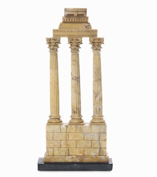 Fori imperiali. Marmo giallo antico e nero del Belgio. Ambito di Benedetto Boschetti (Roma 1820-1870)  - Asta Scultura e Oggetti d'Arte - Associazione Nazionale - Case d'Asta italiane