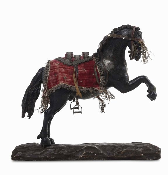 Cavallo. Legno intagliato e dipinto. Arte presepiale genovese del XVIII secolo  - Asta Scultura e Oggetti d'Arte - Associazione Nazionale - Case d'Asta italiane