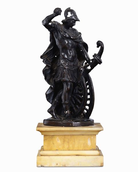 Marte Gradivo. Bronzo fuso e patinato. Arte veneta del XVI-XVII secolo, ambito di Alessandro Vittoria (Trento 1524 - Venezia 1608)  - Asta Scultura e Oggetti d'Arte - Associazione Nazionale - Case d'Asta italiane