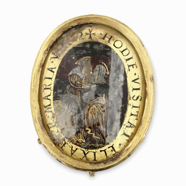 La Visitazione. Bronzo dorato e cristallo di Rocca e vetro dipinto. Oreficeria lombarda rinascimentale, XVI secolo  - Asta Scultura e Oggetti d'Arte - Associazione Nazionale - Case d'Asta italiane
