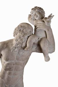 Kronos. Marmo bianco scolpito. Arte barocca del XVII secolo  - Asta Scultura e Oggetti d'Arte - Associazione Nazionale - Case d'Asta italiane