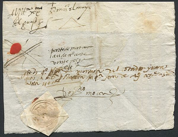 (1540), Sovracoperta di lettera da Mortara a Milano dell'11 ottobre  - Asta Filatelia e Storia Postale - Associazione Nazionale - Case d'Asta italiane