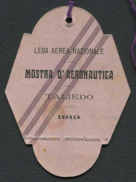 1919, Taliedo (Milano), Mostra di Aeronautica della L.A.N. (Lega Aerea Nazionale)  - Asta Filatelia e Storia Postale - Associazione Nazionale - Case d'Asta italiane