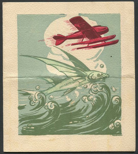 1927, Venezia, Coppa Schneider, men� della Colazione in onore dei partecipanti alla Coppa Schneider,  - Asta Filatelia e Storia Postale - Associazione Nazionale - Case d'Asta italiane