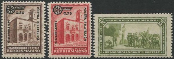 1929/1932, San Marino, sei serie nuove con gomma integra.  - Asta Filatelia e Storia Postale - Associazione Nazionale - Case d'Asta italiane