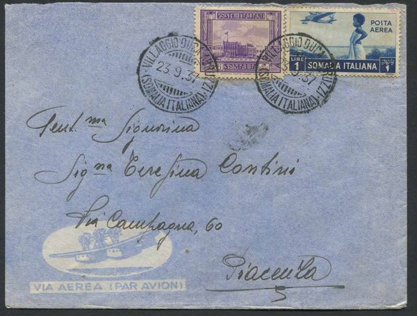 1937, Villaggio Duca degli Abruzzi (Somalia)  - Asta Filatelia e Storia Postale - Associazione Nazionale - Case d'Asta italiane