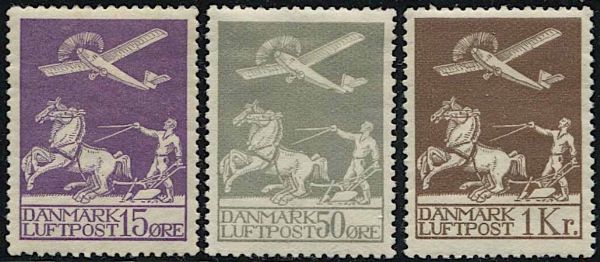 1925/1929, Danimarca. P.A., Aereo in Volo.  - Asta Filatelia e Storia Postale - Associazione Nazionale - Case d'Asta italiane