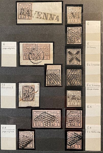 1850/1862, Antichi Stati Italiani, classificatore.  - Asta Filatelia e Storia Postale - Associazione Nazionale - Case d'Asta italiane