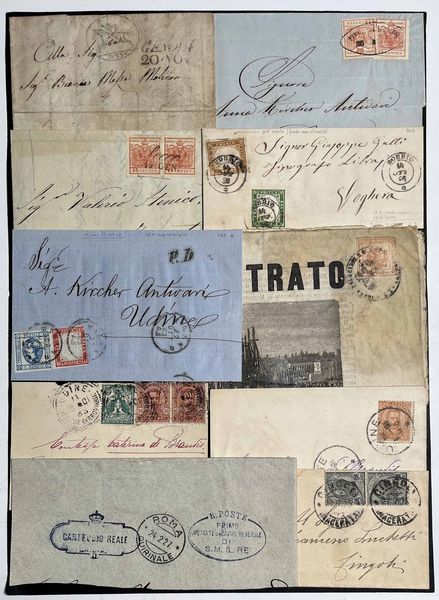 1860/1880, Antichi Stati, Regno d�Italia, 35 lettere e qualche frontespizio.  - Asta Filatelia e Storia Postale - Associazione Nazionale - Case d'Asta italiane