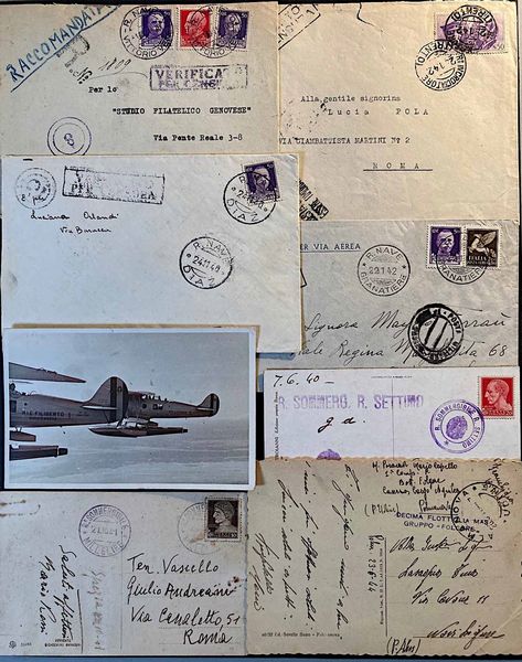 1888/1993, Marina Militare, grande collezione in 6 volumi contenenti oltre 370 tra cartoline e buste.  - Asta Filatelia e Storia Postale - Associazione Nazionale - Case d'Asta italiane