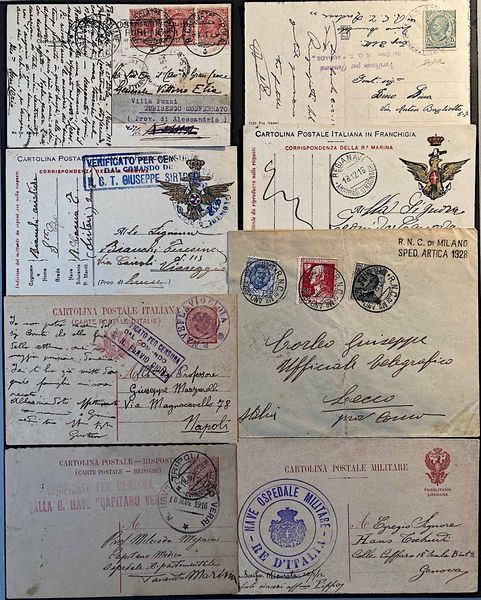 1888/1993, Marina Militare, grande collezione in 6 volumi contenenti oltre 370 tra cartoline e buste.  - Asta Filatelia e Storia Postale - Associazione Nazionale - Case d'Asta italiane