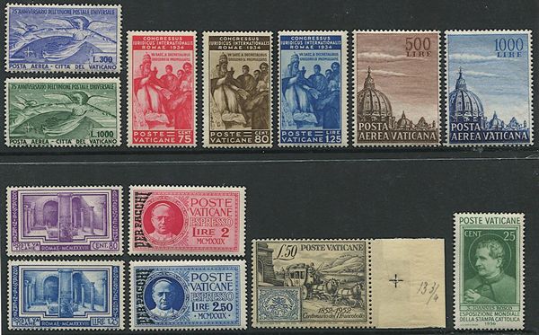 1929/1970, Vaticano, insieme di serie nuove, anche importanti, del periodo.  - Asta Filatelia e Storia Postale - Associazione Nazionale - Case d'Asta italiane