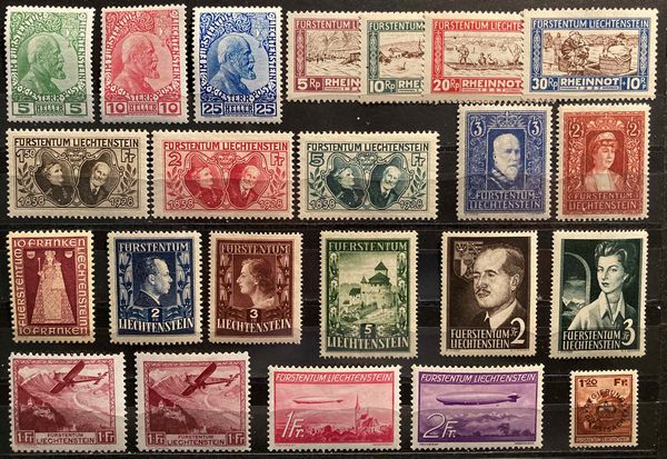 1912/1991, Liechtenstein, raccolta di emissioni del periodo.  - Asta Filatelia e Storia Postale - Associazione Nazionale - Case d'Asta italiane