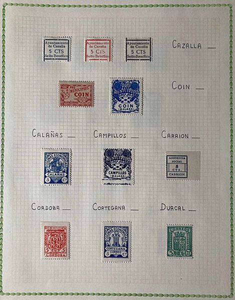 1936/37, Spagna, collezione di 195 vignette.  - Asta Filatelia e Storia Postale - Associazione Nazionale - Case d'Asta italiane