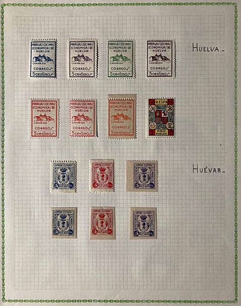 1936/37, Spagna, collezione di 195 vignette.  - Asta Filatelia e Storia Postale - Associazione Nazionale - Case d'Asta italiane