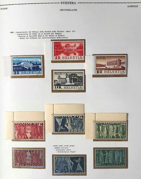 1854/1979, Svizzera, avanzata collezione nuova dal 1909.  - Asta Filatelia e Storia Postale - Associazione Nazionale - Case d'Asta italiane