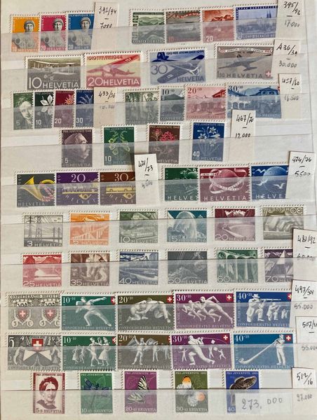 1900/1989, Svizzera, classificatore  - Asta Filatelia e Storia Postale - Associazione Nazionale - Case d'Asta italiane