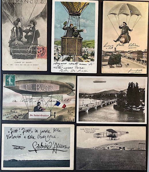 1905/1941, Posta Aerea. bella raccolta di oltre 60 cartoline italiane e francesi.  - Asta Filatelia e Storia Postale - Associazione Nazionale - Case d'Asta italiane