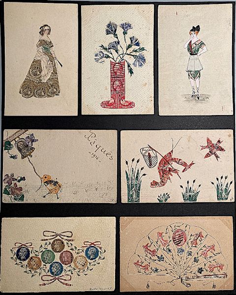 1900/1930. Postal Art, 82 cartoline e 7 cartoncini di varie dimensioni, tutti illustrati con figure e soggetti vari  - Asta Filatelia e Storia Postale - Associazione Nazionale - Case d'Asta italiane